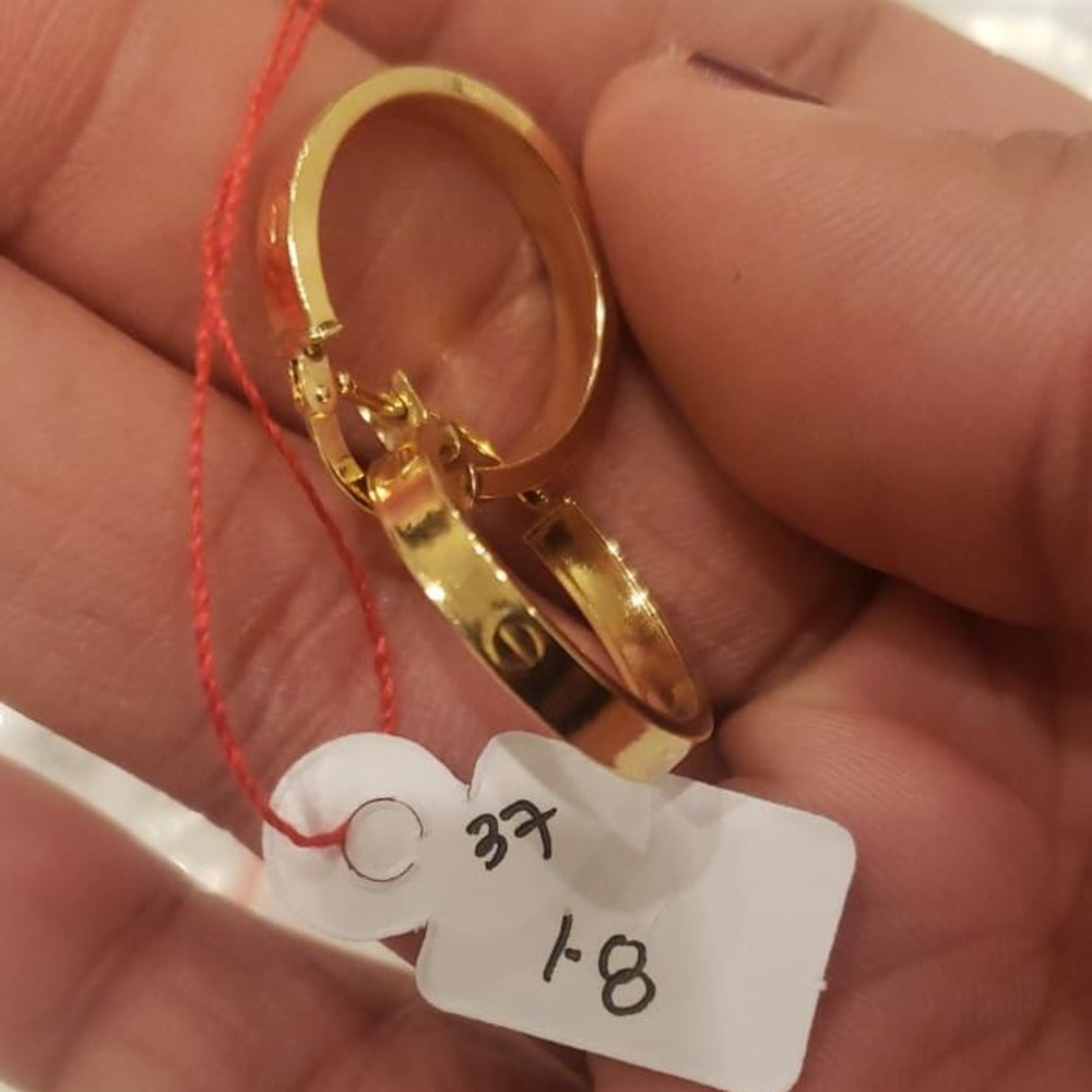18k real Saudi gold earrings
